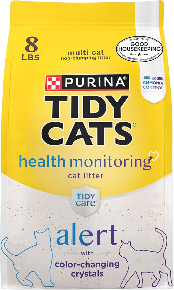 Purina Tidy Cats Tidy Care Alert Cat Health Monitoring Non Clumping Cat Litter with Silica Crystals - 8 lb. Bag