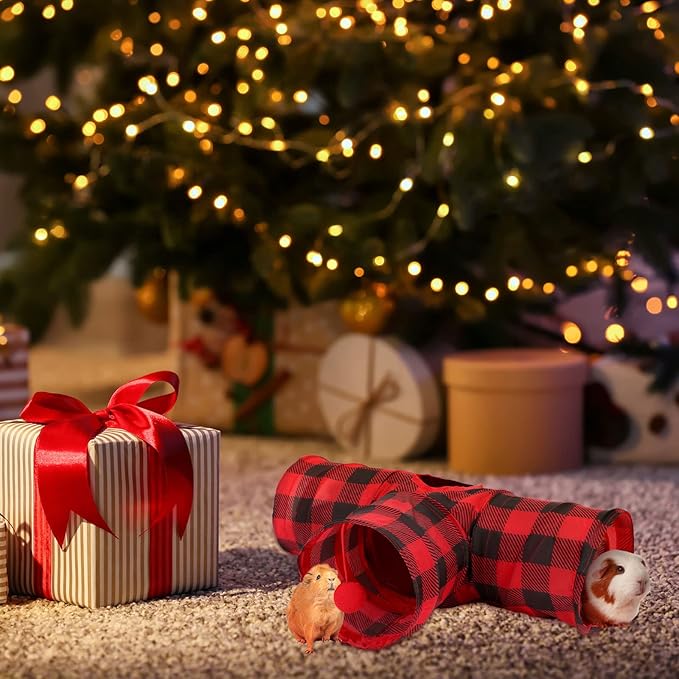 Rypet Guinea Pig Tunnels & Tubes Collapsible 3 Way Small Animals Hideaway Activity Tunnel Toys for Guinea Pig Chinchilla Ferret Hamster