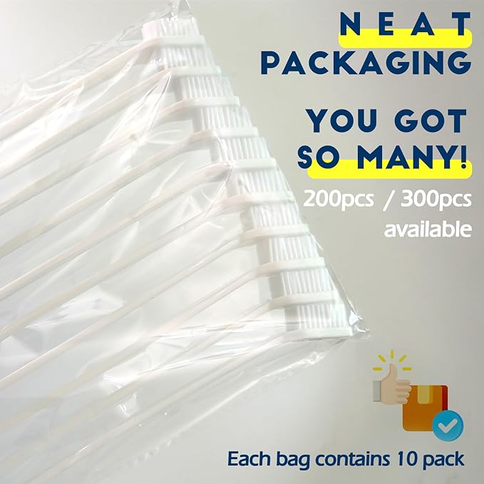 300 Pcs Dog Toothbrush Cat Tooth Brushes Bulk, Double Sided Brushing Kit, Teeth Cleaning Kit Soft Bristles Long Handle, Pet Tooth Brush for Small to Large Dog, Cat, Puppy & Kitten, 10 Colors