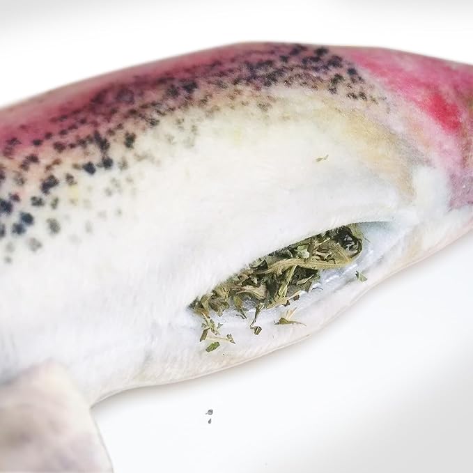 Meowijuana Clawsome Bundle | Get Smoked Refillable Trout Toy and Paw Natural OG Catnip Blend | Promotes Play and Cat Health | Includes North American Organic Catnip