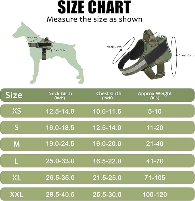 Bolux Dog Harness, No-Pull Reflective Dog Vest, Breathable Adjustable Pet Harness with Handle for Outdoor Walking - No More Pulling, Tugging or Choking