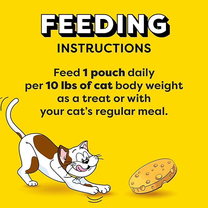 Temptations Creamy Puree Squeezable Lickable Wet Cat Treats with Cheese, 0.42 oz. Tubes, 4 Count, Pack of 11 (44 Total)