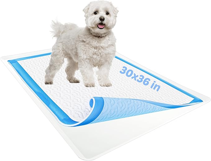 TidyFriend Silicone Pee Pad Holder Tray, 30 x 36 Inch No-Spill, Leakproof, Easy-to-Clean Pee Pad Holder for Dog (White)
