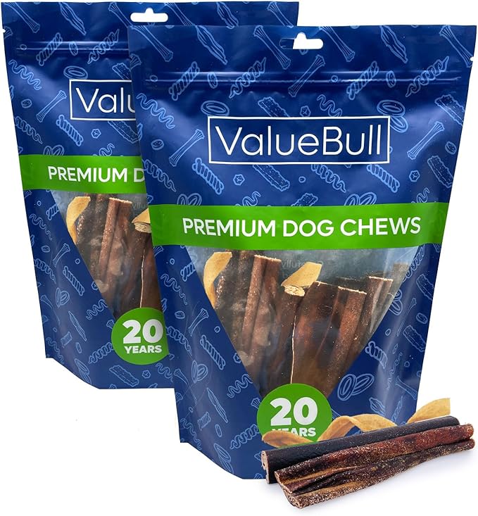 ValueBull Collagen Sticks for Dogs, Varied Shape & Size Chews, Natural Long-Lasting Dog Treats, 2 Pound - Supports Joints, Skin & Coat with Chondroitin & Glucosamine