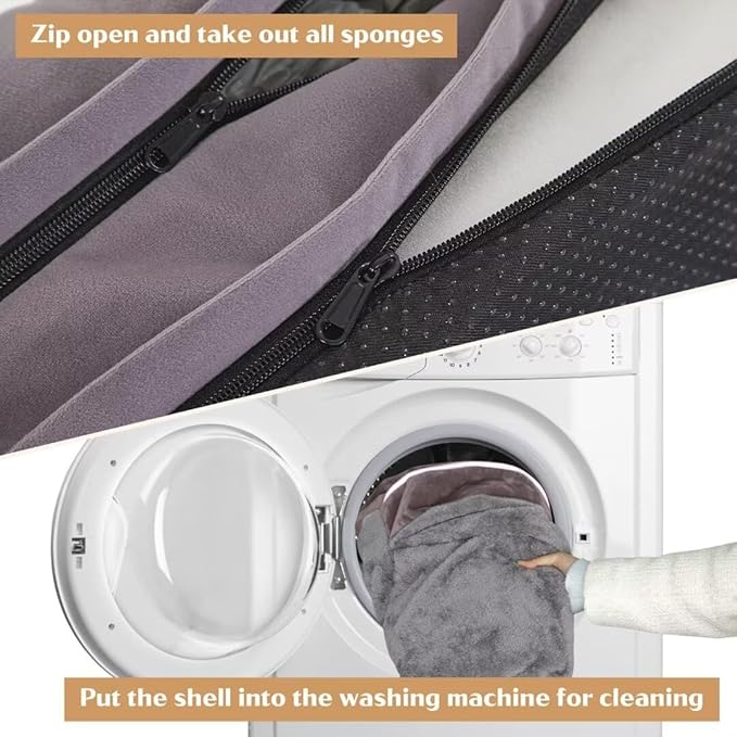 Comfort Expression Large Dog Beds Waterproof Comfy Pet Bed for Dogs Sofa, Orthopedic Foam Dog Beds with Washable Removable Cover & Non-Slip Bottom(Large,Purple)