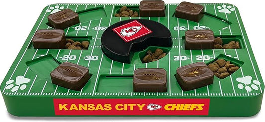 Pets First NFL Kansas City Chiefs Puzzle Toy - Interactive Dog Puzzle Treat Toy