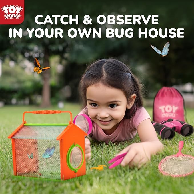 TOY Life Kids Explorer Kit with Bug Catcher for Kids, Bug Catching Kit with Bug Toys, Kid Safari Vest & Hat, Compass, Binoculars, Magnifying Glass, Educational Outdoor Toys Kid Adventure Kit