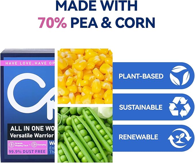 OPET Tofu Mixed Mixed Cat Litter - 36 LBS, Natural Sustainable Ingredients Quick Clumping Cat Litter, Flushable, Superior Odor Control, 99.9% Dust Free Kitty Litter (36 pounds, Fresh)