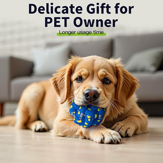 Upgrade Dog Balls Interactive Toys for Aggressive Chewers, Indestructible Tennis Durable Bouncy for Fetch Game, Lightweight Floating, Blue