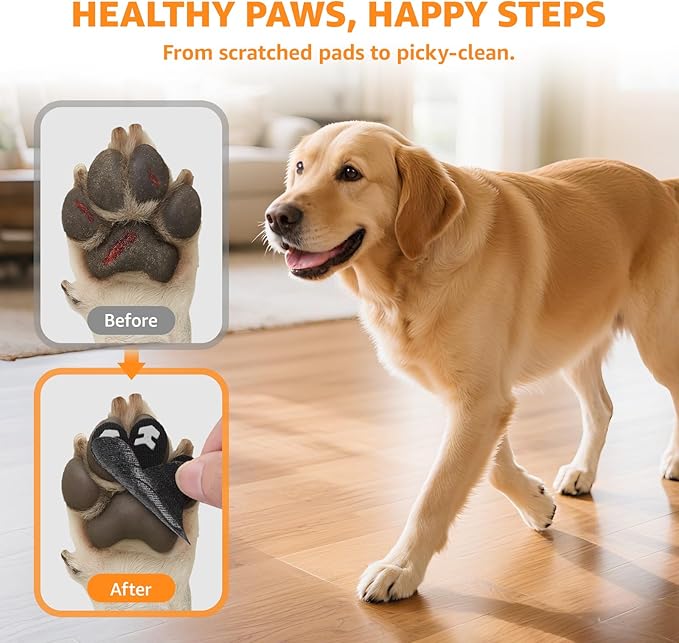 Loobani Paw Pads for Dogs Traction: Anti Slip Dog Paw Grippers for Senior Dogs Walking on Hardwood Slippery Floors - Dog Paw Protector Stickers for Prevent Licking & Wound Care, Easy Using