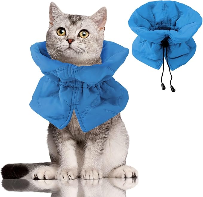 Soft Cat Cone Collar, Kitten Cone for Recovery - Adjustable, Lightweight Elizabethan Collar Alternative