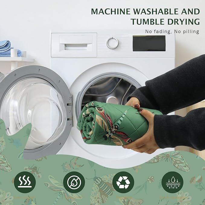 IEUUMLER Washable Pee Pads for Dogs, 1 Pack Insect Pattern Reusable Waterproof Puppy Potty Pads, Non-Slip Absorbent Pet Training Pads for Playpen Crate Bed EU014