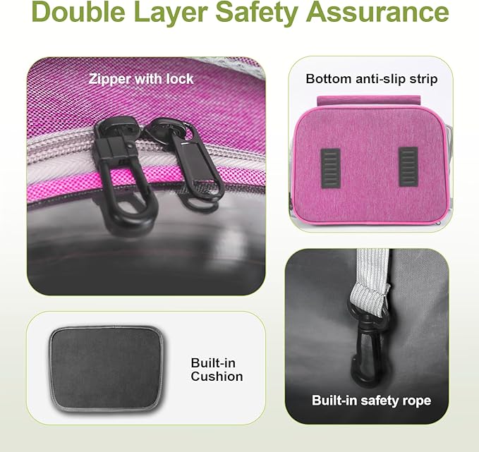 Expandable Cat Backpack,Cat Bubble Backpack Carrier for Carrying Cats, Pets and Small Dogs,Airline-Approved,Designed for Travel, Hiking, Walking,Car （Pink