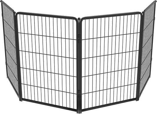 FXW Homeplus Unleashed Indoor Dog Playpen - Stress-Free and Safe Play, Heavy Duty 40 Inch 4 Wire Panels Dog Pen for Medium and Large Dogs, Black│Patented