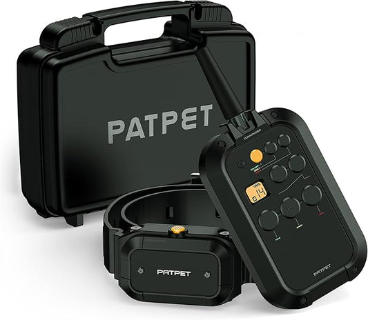 PATPET Dog Training Collar with Remote(3/4 Mile) - Outdoor Hunting E Collar for Dogs Training, Shock Collar for Medium Large Dogs(15-140 lbs)