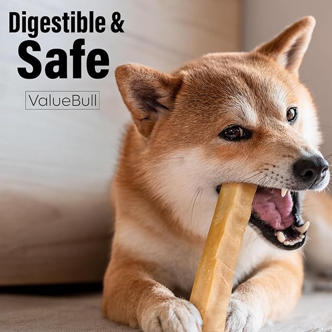 ValueBull Himalayan Yak Cheese Dog Chews, Medium, 50 ct Bulk Pack - Long Lasting for Aggressive Chewers, All Natural, Healthy & Safe, Low Odor Nepal Yak Milk Chews