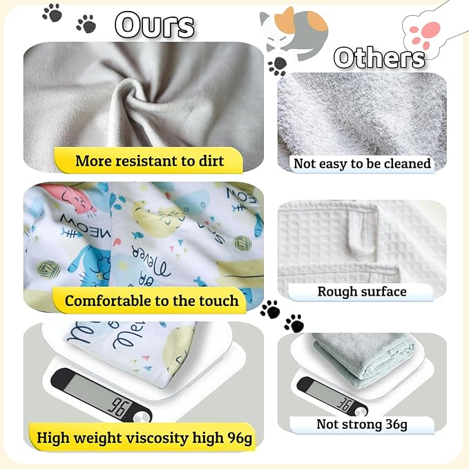 31.5" Cat Wrap for Grooming-Premium Cat Grooming Wrap Cat Restraint for Nail Clipping, Self-Adherent Soft Cat Blanket to Wrap Cat Anti-Scratch Anti-Escape Grooming Bag (White, XXL)