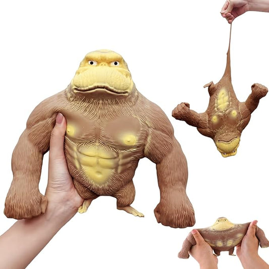 Stretchy Glue-Sand Filled Rubber Gorilla Soft Latex Decompression Doll Toy, Animal High-Elastic Stretchable, Adults' Decompression Toy