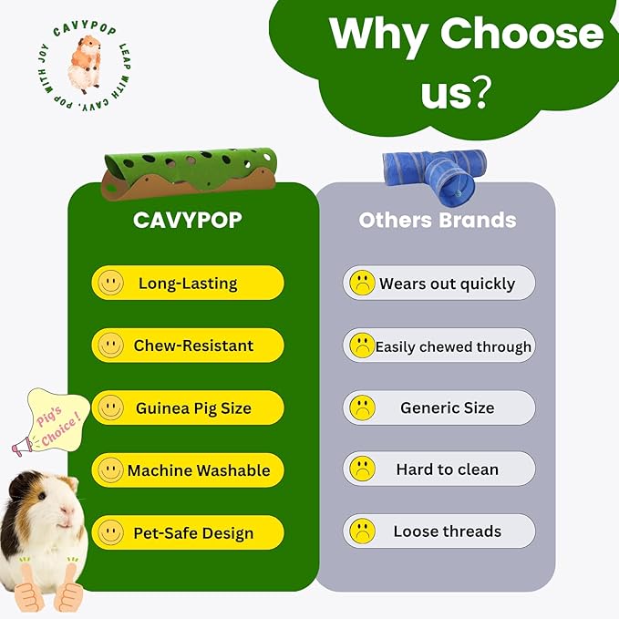 Guinea Pig Tunnels, Foldable Fleece Hideout Beds with Cheese-Hole Design, 2 Pack Modular Tunnel Set for Play and Rest, Brings Comfort and Enrichment to Guinea Pig Cages-Green&Grey