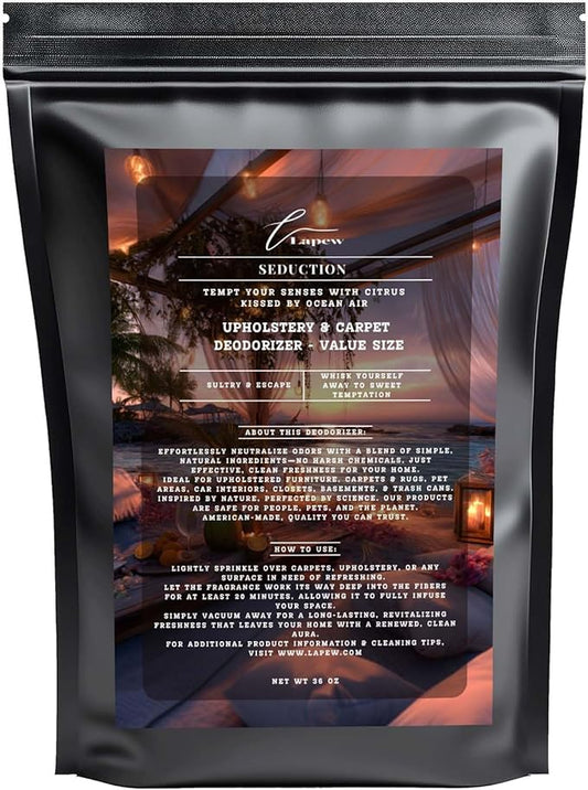 Seduction Carpet Freshener Powder Refill 36 oz | Powerful Odor Eliminator for Home | Upholstery Deodorizer | Carpet Deodorizer | Pet Urine | Cat Litter Box | Endless Weekend Fragrance