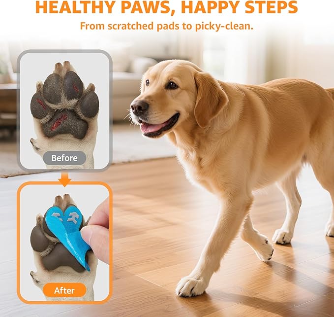 Loobani Paw Pads for Dogs Traction: Anti Slip Dog Paw Grippers for Senior Dogs Walking on Hardwood Slippery Floors - Dog Paw Protector Stickers for Prevent Licking & Wound Care, Easy Using