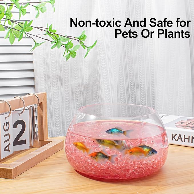 3 Lb Watermelon Tourmaline Quartz Crystal Chips Bulk, 5-7mm Natural Tumbled Crushed Stones Red Healing Crystal Chips Bulk Gemstones for Vase Fillers, Aquarium and Home Decoration