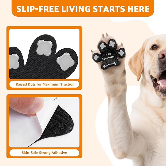 Paw Pads for Dogs Traction for Senior Dogs - Non Slip Sticky Dog Paw Grip Pads Covers, Anti-Slip Adhesive Dog Paw Pads for Slippery Hardwood Floors to Prevent Slipping While Walking Running