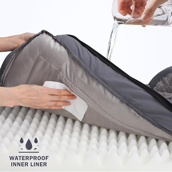 INVENHO Orthopedic Extra Large Dog Bed, XXL Waterproof Dog Sofa, Egg-Crate Foam Couch with Washable Removable Cover, Waterproof Lining and Nonskid Bottom