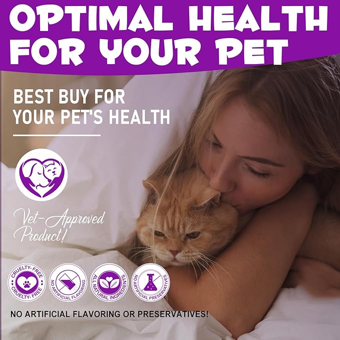 Cat Melatonin - Melatonin for Cats - Cat Calming Treats- Cat Sedative for Grooming - Helps to Support Restful Sleep for Your Cat - Cat Sleep Aid - Anxiety Relief for Cats