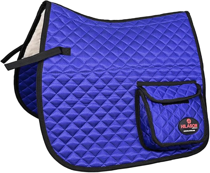 HILASON Western Horse Luxury Quilted Saddle Pads with Pockets | Pad