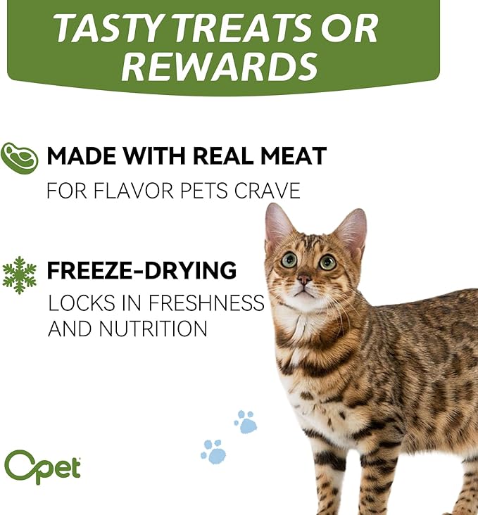 OPET Freeze Dried Duck Cat Treats, Single Ingredient Grain Free High Protein Pet Food for Cats and Dogs, Healthy Training Snacks，Freeze Dried Duck Breast Sliced Fillets (Duck Breast, 5.92 Ounce)