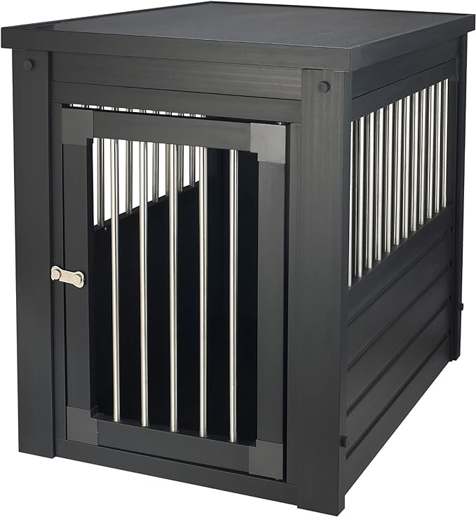 New Age Pet ecoFLEX Pet Crate/End Table, Small, Espresso 23.8"L x 18.2"W x 22.2"H