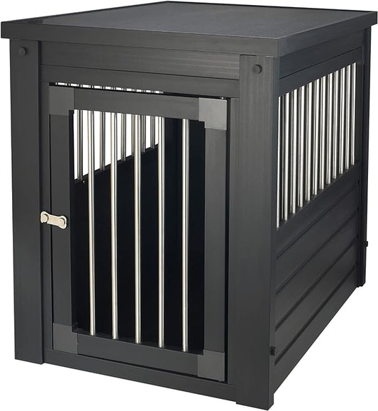 New Age Pet ecoFLEX Pet Crate/End Table, Small, Espresso 23.8"L x 18.2"W x 22.2"H
