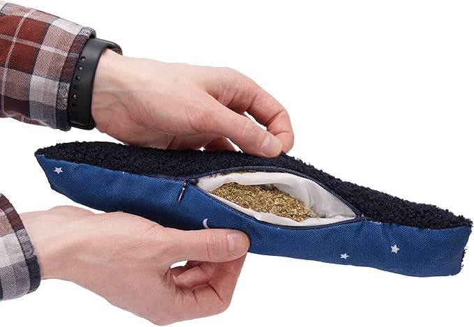 Furhaven 3-Pack Catnip Plush Cat Kicker Toy - Catnip Bags Included - Durable & Washable - Space Print, Set of 3