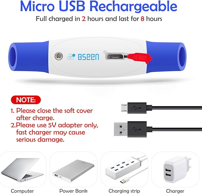 Light up Dog Collar, BSEEN USB Rechargeable Flash Dog Necklace Light, Pet Safety Collar Makes Your Beloved Dogs Be Seen at Night for Small Medium Large Dogs(Blue)