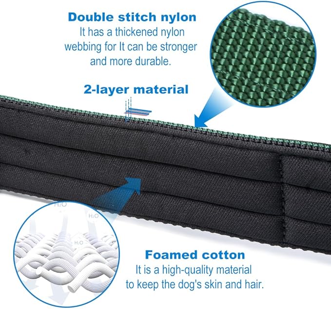 TSPRO Tactical Dog Collar 1.25 Inch Wide Thick Dog Collars with Heavy Duty Metal Buckle, Durable, Strong, Adjustable for Small Dogs (Orange S)