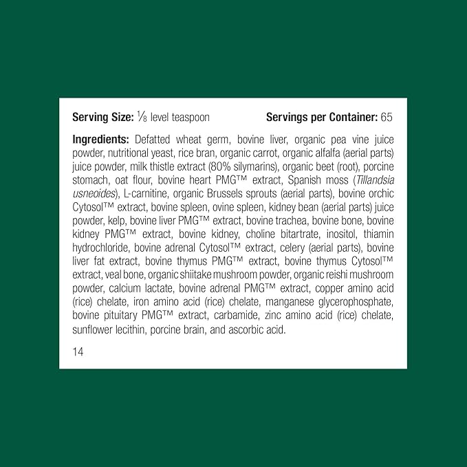 Standard Process Inc. Canine Whole Body Support - Multisystem Support Supplement for Canines - Nutritional Powder for Daily Health Maintenance - Multisystem Supplement Formula - 25 g