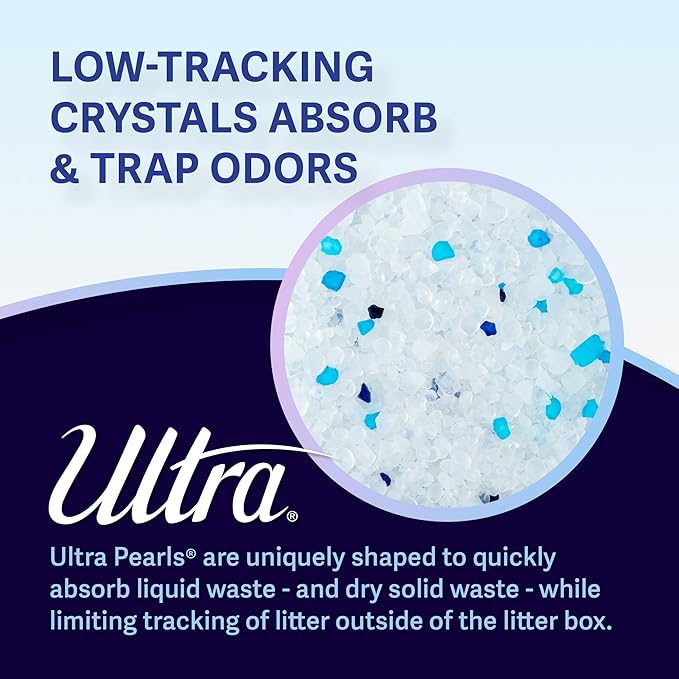 Ultra Pearls Premium Cat Litter - 99.9% Dust Free, Low Tracking, Soft on Paws, Fragrance Free - 15 Lbs. Total (3pk of 5 Lbs.)