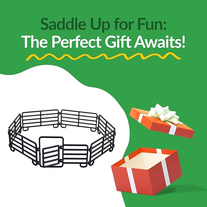 Big Country Toys 7-Piece Corral Fence Panel Set - 1:20 Scale - Farm Toys - Toy Fence Panels