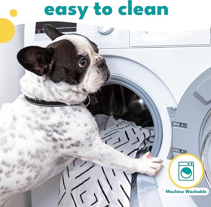 NALALAS Washable Pee Pads for Dogs - Reusable Puppy Pads, Waterproof Training Mats, Non-Slip Dog Bed Pads, 34"x36" Ultra Absorbent Whelping Pads