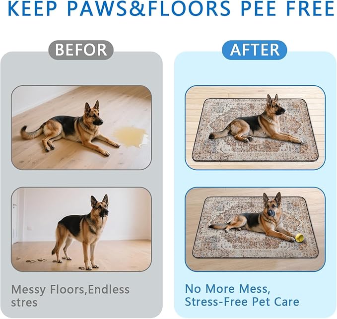 Washable Pee Pads for Dogs 2 Pack, Absorbent Reusable Puppy Pads Waterproof, Leakproof & Non-Slip Whelping Pad, Potty Training Pads for Dogs Playpen Mat 48x48