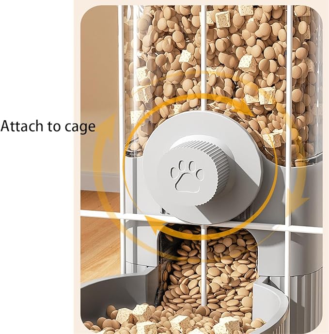 Hanging Automatic Bunny Food Water Dispenser, Gravity Rabbit Cage Feeder and Water Dispenser Ferret Cages Accessories, Cage Cat Food Bowl, for Chinchilla Guinea Pig Hedgehog (Blue)