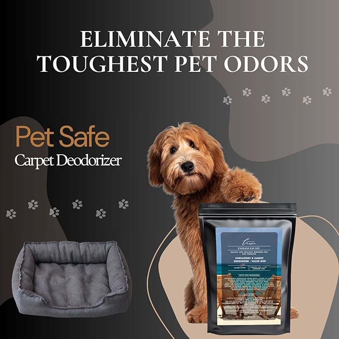 Endless Escape Carpet Freshener Powder Refill 36 oz | Powerful Odor Eliminator for Home | Upholstery Deodorizer | Carpet Deodorizer | Pet Urine | Cat Litter Box | Endless Weekend Fragrance