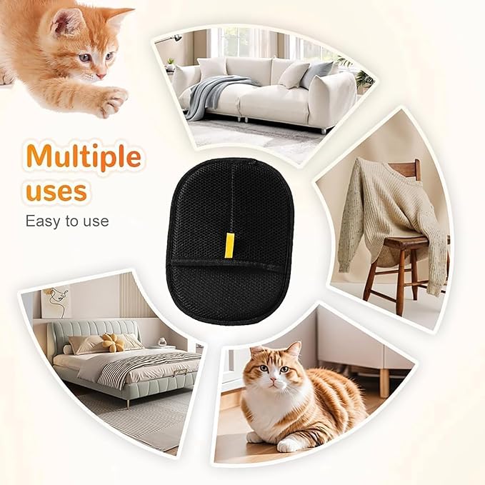 Pet Hair Removal Glove for Cats & Dogs, New Upgraded Electrostatic Pet Hair Gloves, Reusable Pet Hair Remover Tool for Clothing, Couch, Carpet, Car Seat