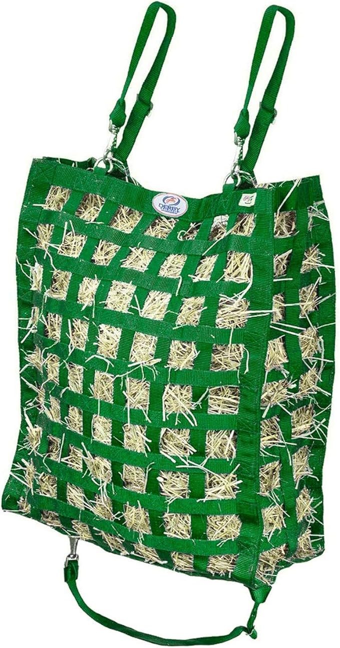Derby Originals Superior Slow Feeder Horse Hay Bag with Super Tough Bottom and 1 Year Warranty