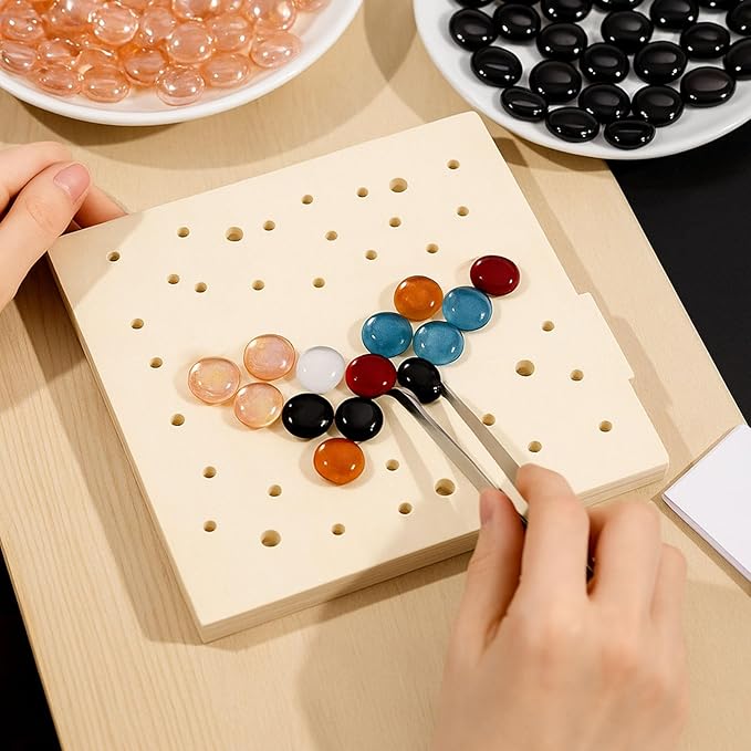 FUTUREPLUSX 1LB Pink Flat Glass Marbles, Vase Fillers Gems Fish Bowl Marbles Decorative Glass Pebbles for Vases Aquarium Floral Smooth Stone