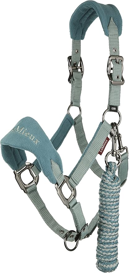 LeMieux Vogue Fleece Headcollar - Halter & Leadrope - Extra Padding, Adjustable at Curb and Poll Strap