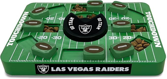 Pets First NFL Las Vegas Raiders Large Puzzle Toy - New Large Size, Interactive Treat Toy, Dog Slow Feeding Puzzle
