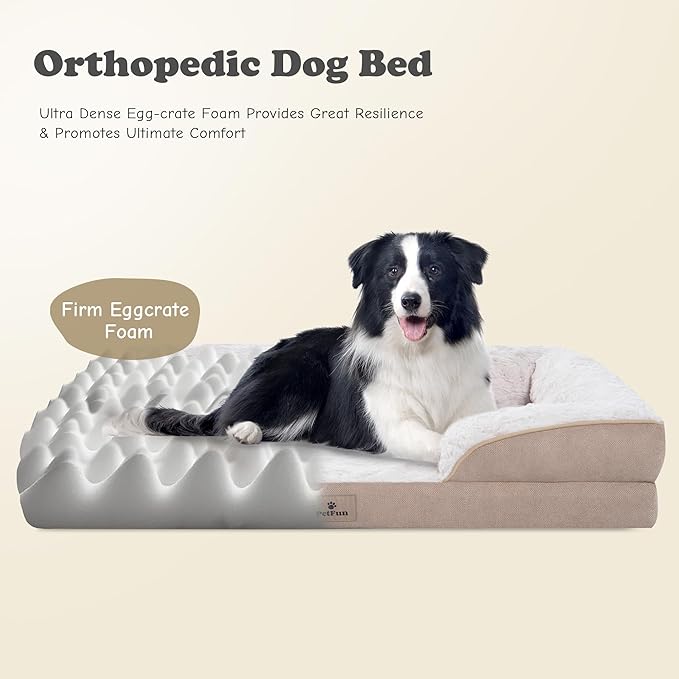 Orthopedic Dog Bed for Extra Large Dogs - XL Washable Dog Sofa Beds Large, Supportive Foam Pet Couch Bed with Removable Washable Cover, Waterproof Lining and Nonskid Bottom