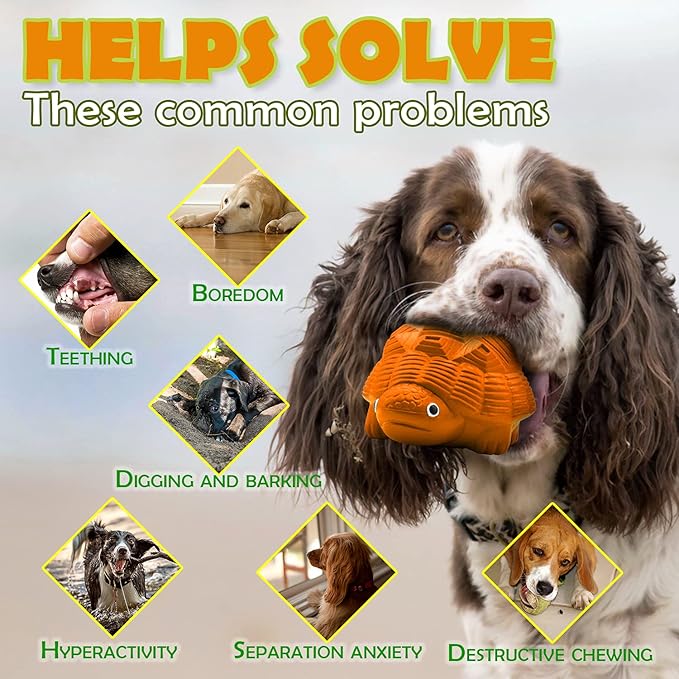 Dog Toys for Aggressive Chewers, Heavy Duty Tough Dog Toy for Large Dogs, Indestructible Squeaky Dog Toys